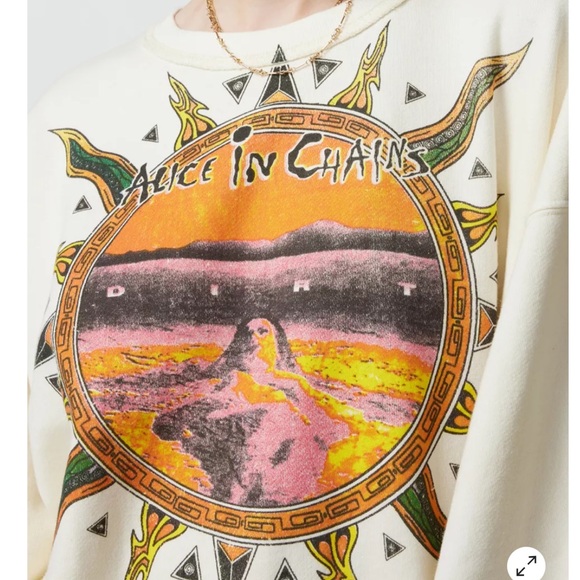 NWOT Urban Outfitters Alice In Chains Pullover Sweatshirt Size X-Small - Picture 3 of 15